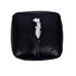 Square Bleu Ottoman Leather Pouf - Bohemian Deco